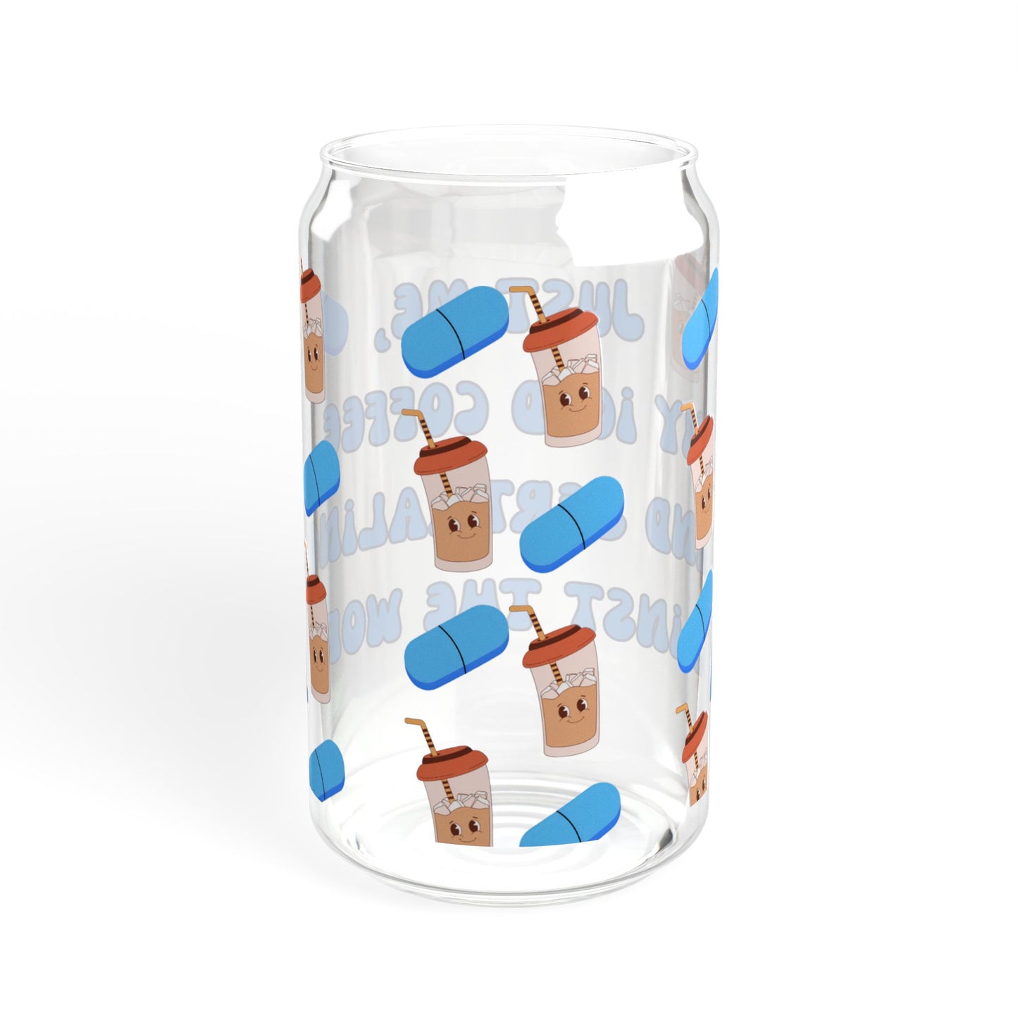 Anti-Anxiety Iced Coffee Glass, (16oz) - Sertraline