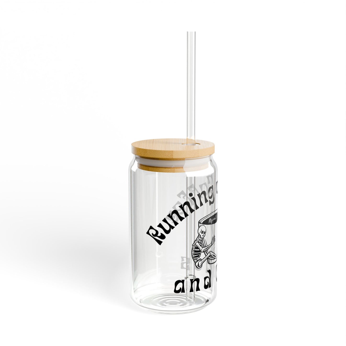 Coffee and Chaos Iced Coffee Glass, (16oz)
