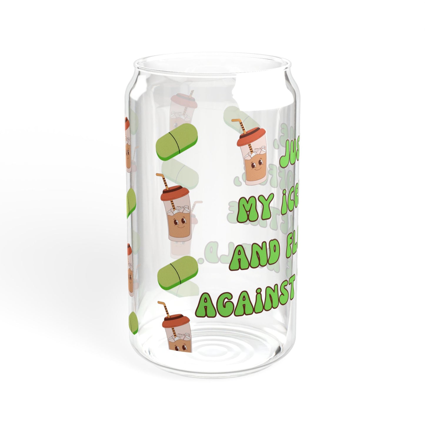 Anti-Anxiety Iced Coffee Glass, (16oz) - Fluoxetine