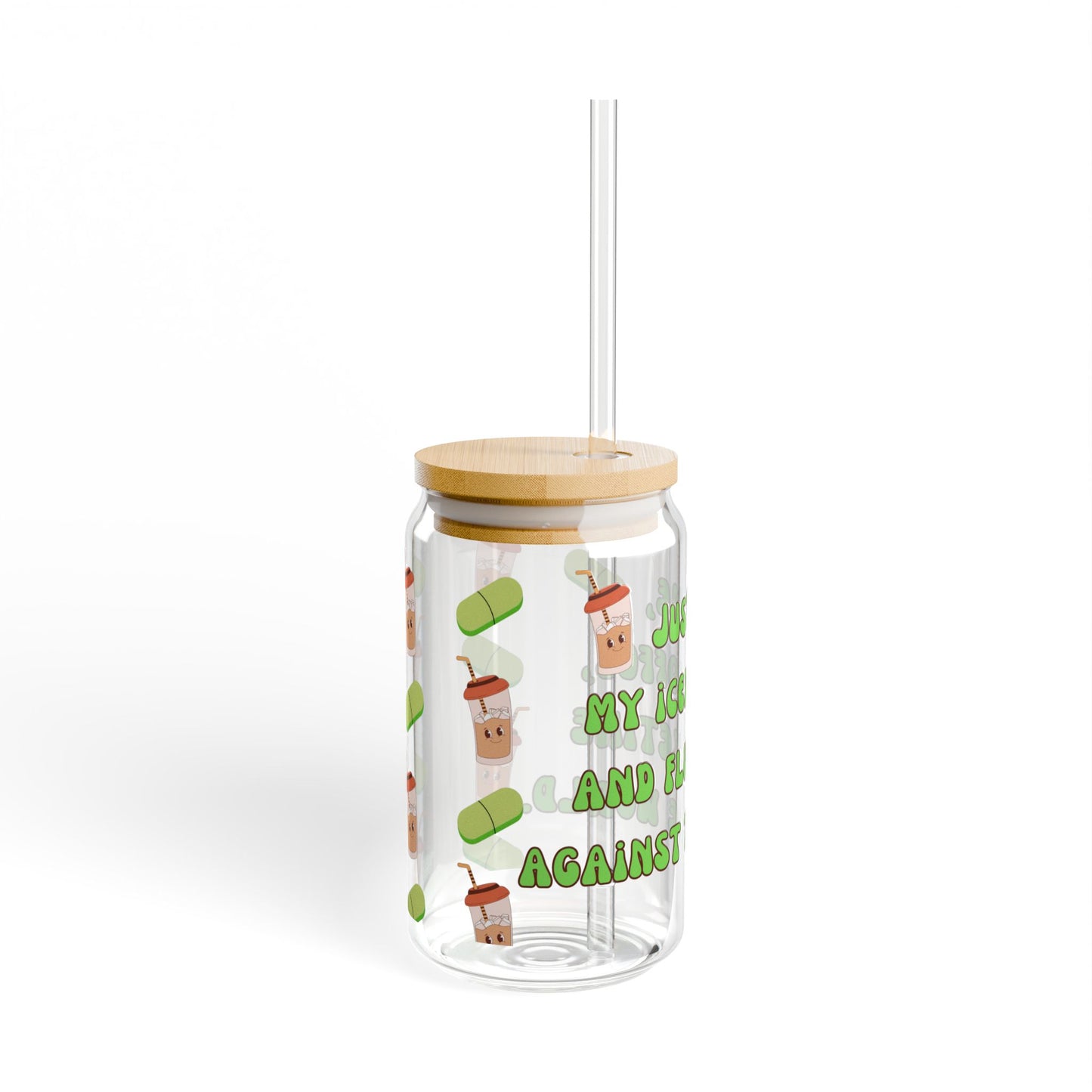 Anti-Anxiety Iced Coffee Glass, (16oz) - Fluoxetine