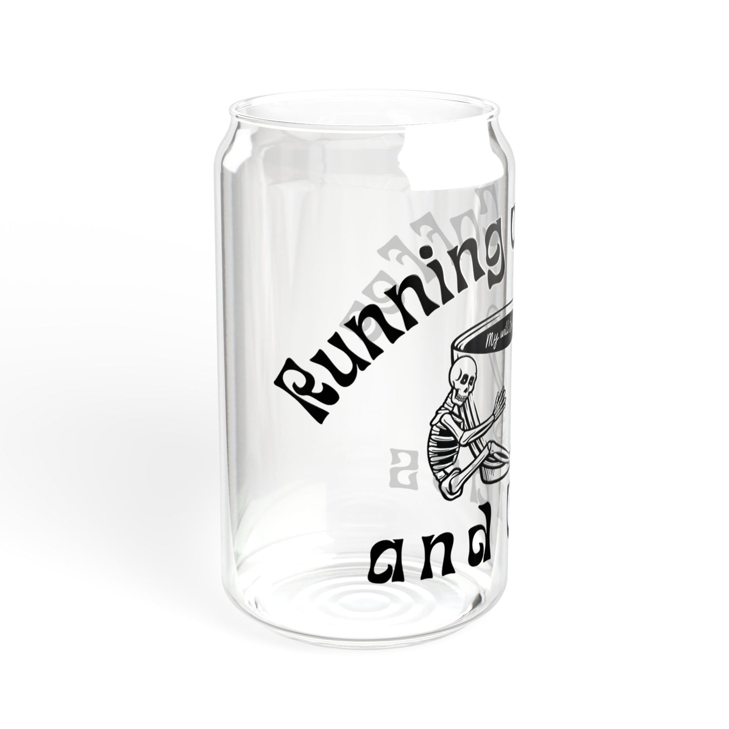 Coffee and Chaos Iced Coffee Glass, (16oz)
