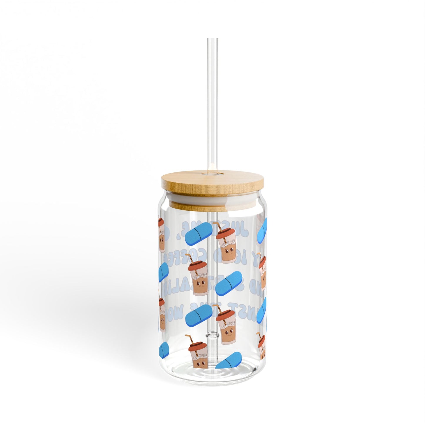 Anti-Anxiety Iced Coffee Glass, (16oz) - Sertraline