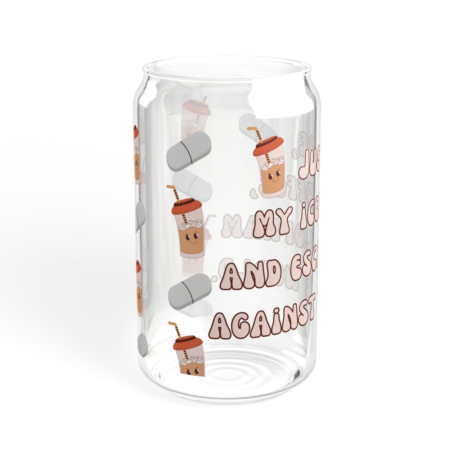 Anti-Anxiety Iced Coffee Glass, (16oz) - Escitalopram