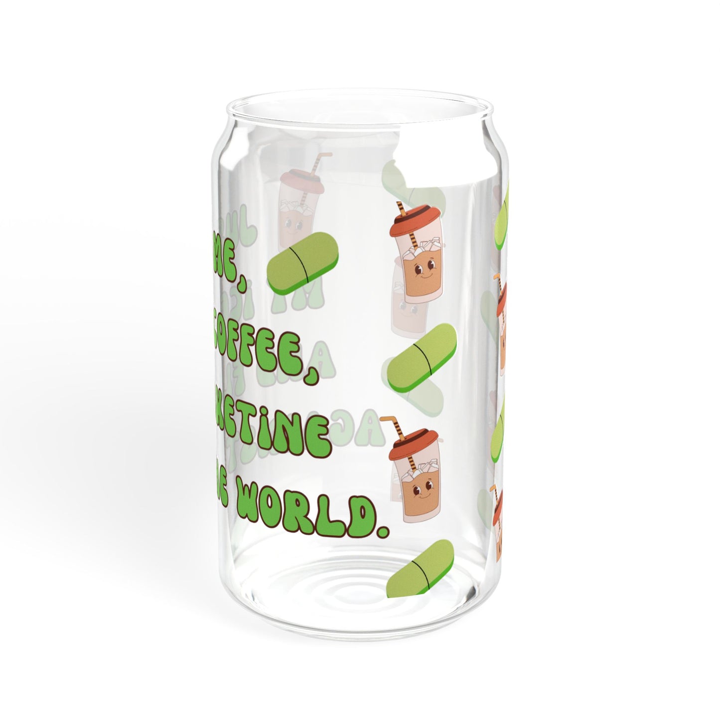 Anti-Anxiety Iced Coffee Glass, (16oz) - Fluoxetine