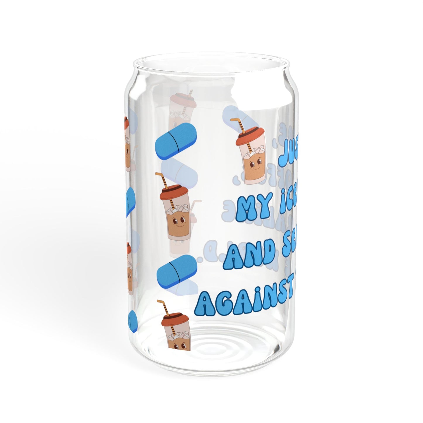 Anti-Anxiety Iced Coffee Glass, (16oz) - Sertraline