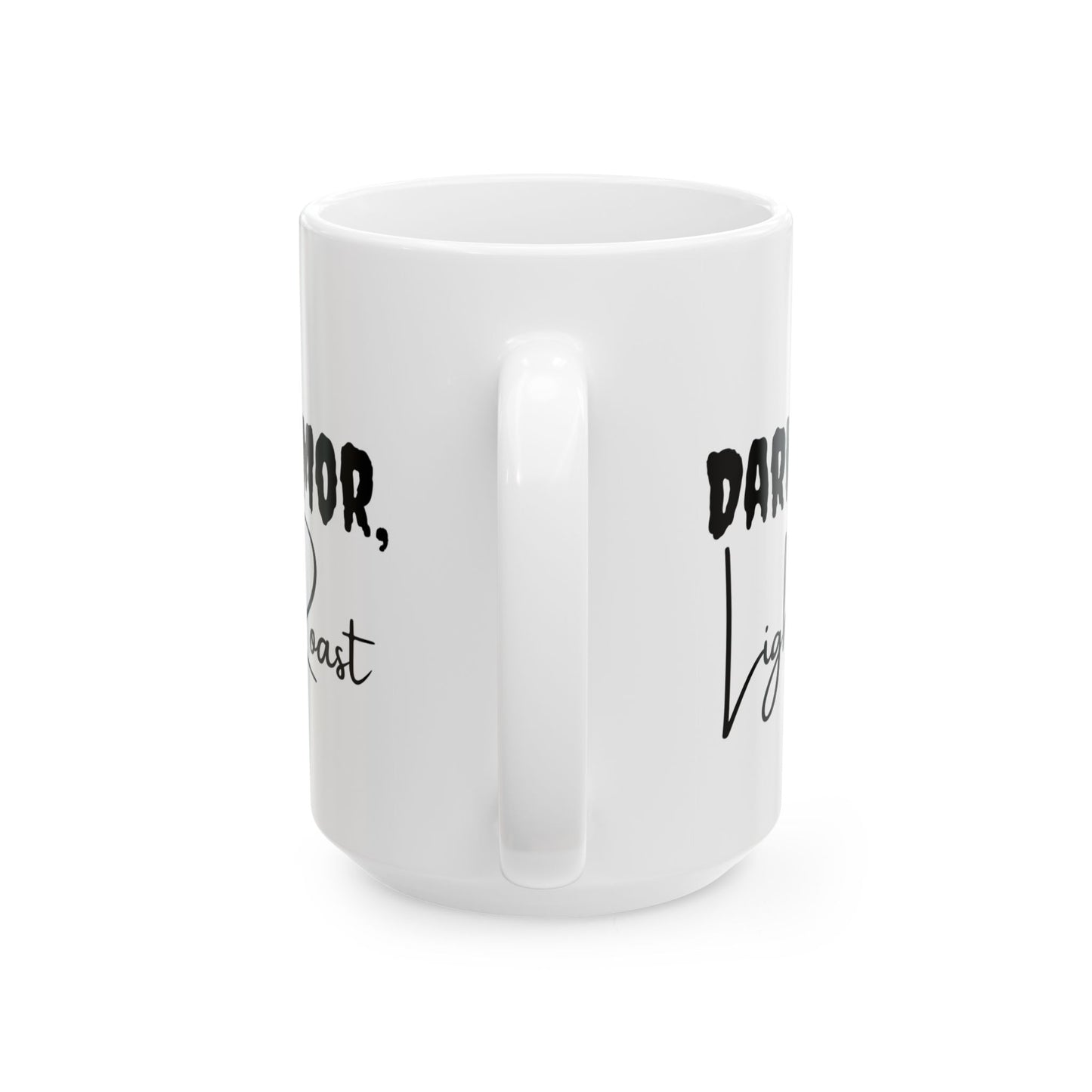Signature "Dark Humor, Light Roast" Ceramic Mug, (11oz, 15oz)