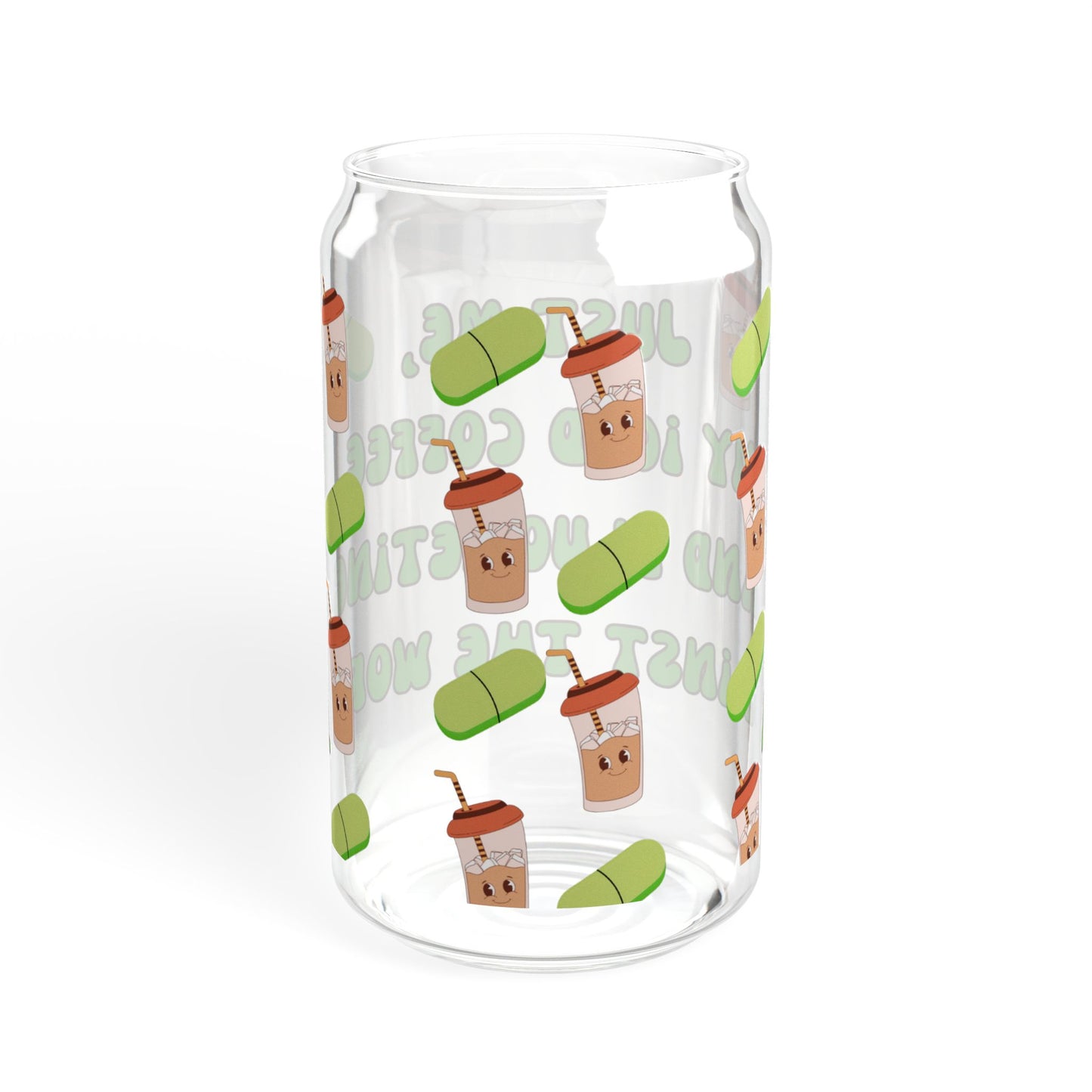 Anti-Anxiety Iced Coffee Glass, (16oz) - Fluoxetine