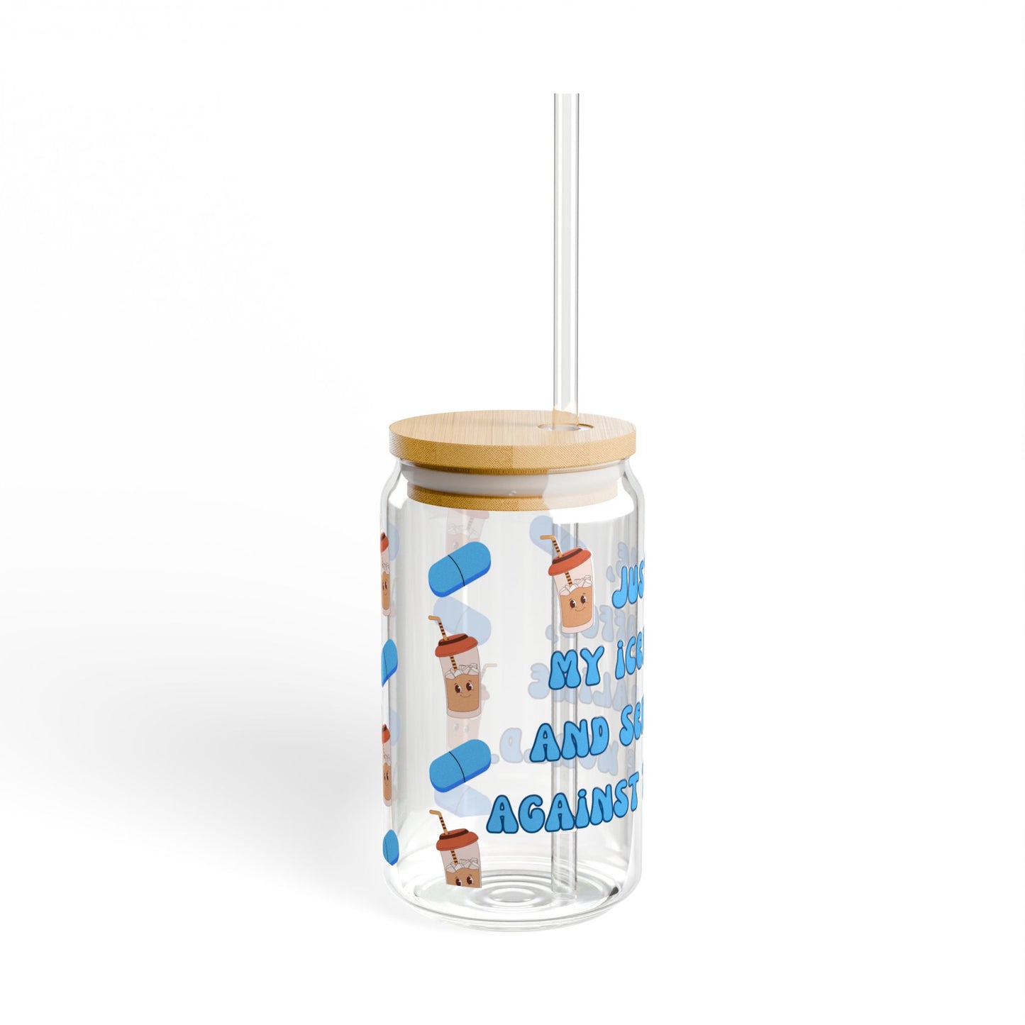 Anti-Anxiety Iced Coffee Glass, (16oz) - Sertraline