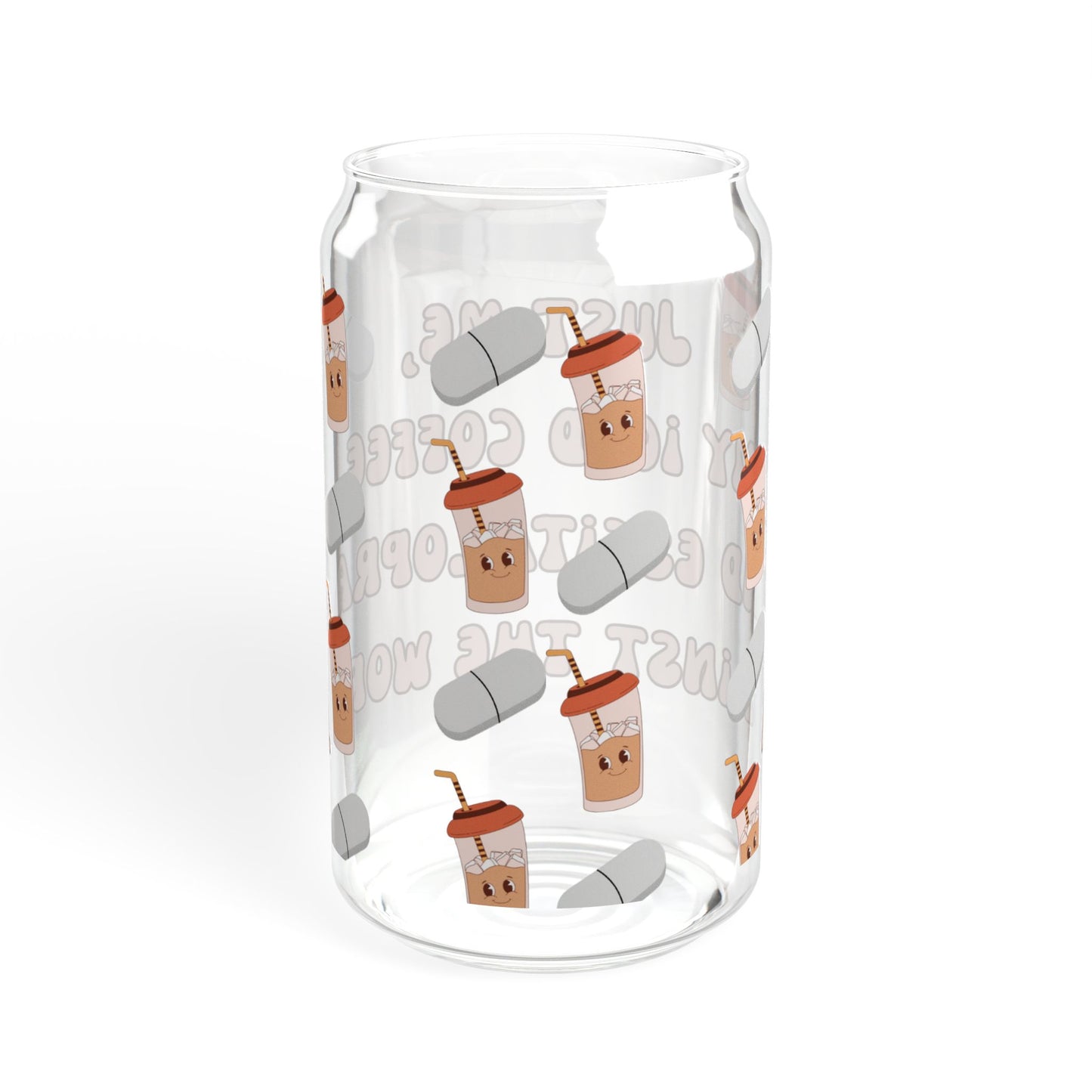 Anti-Anxiety Iced Coffee Glass, (16oz) - Escitalopram