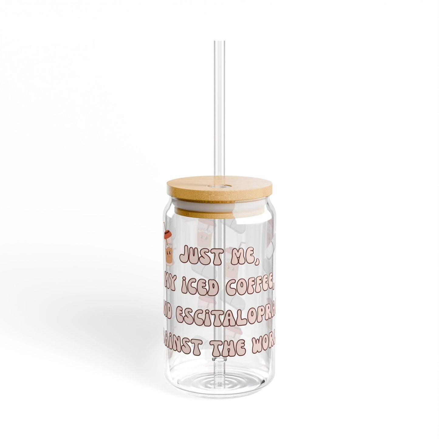 Anti-Anxiety Iced Coffee Glass, (16oz) - Escitalopram