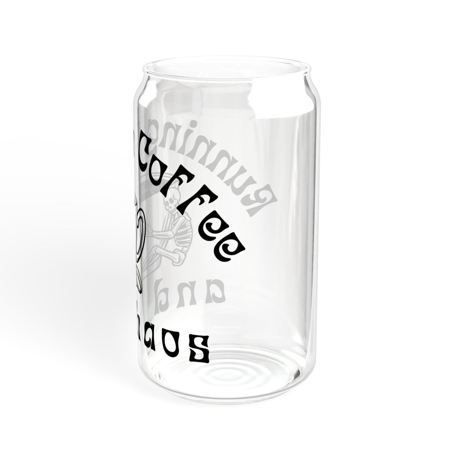 Coffee and Chaos Iced Coffee Glass, (16oz)