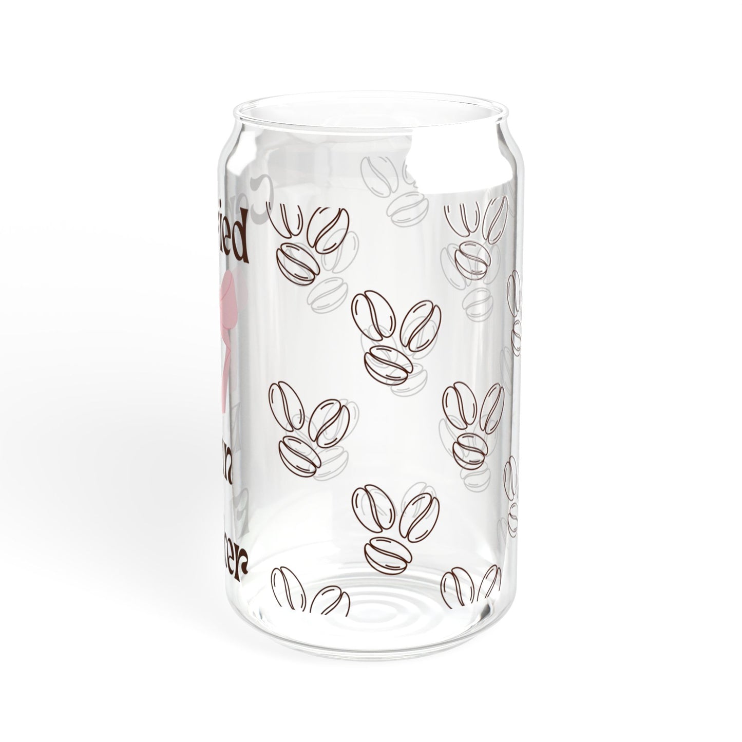 I'm Just a Girl Iced Coffee Glass, (16oz)